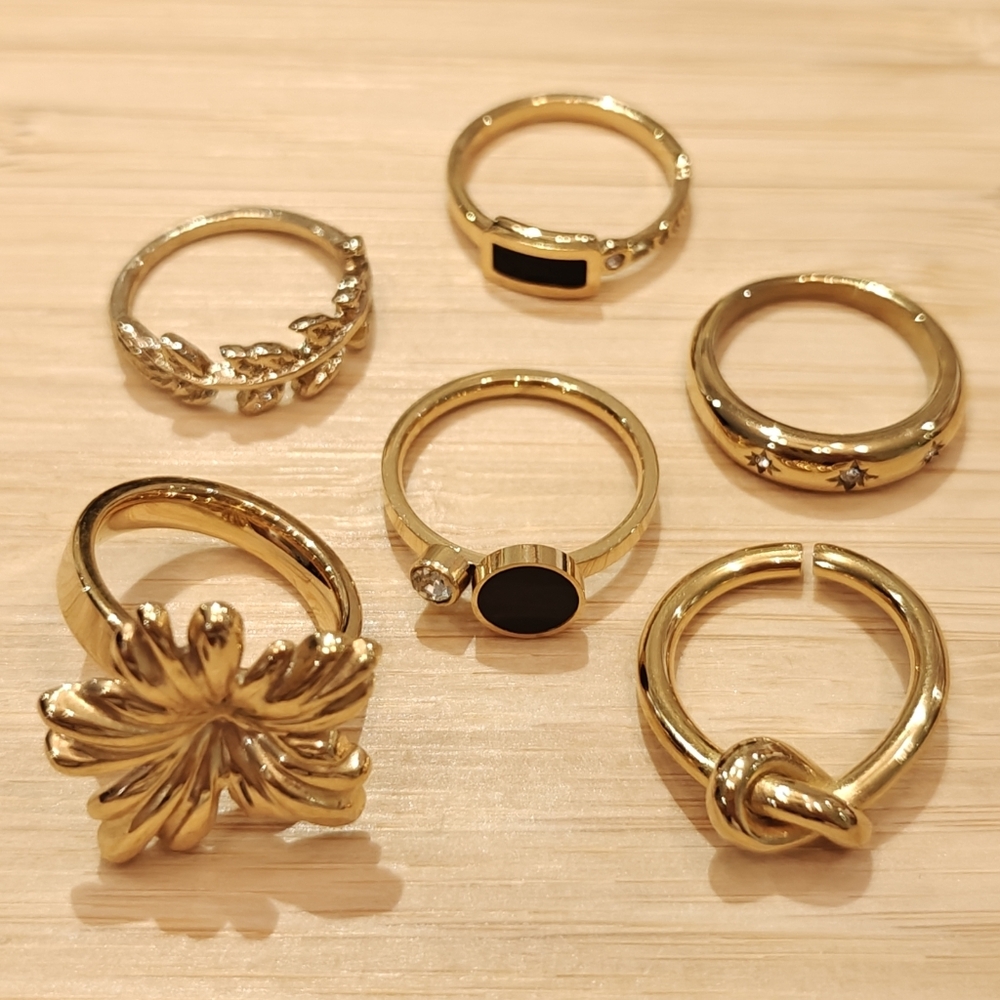 Set Of Six Rings Size 6